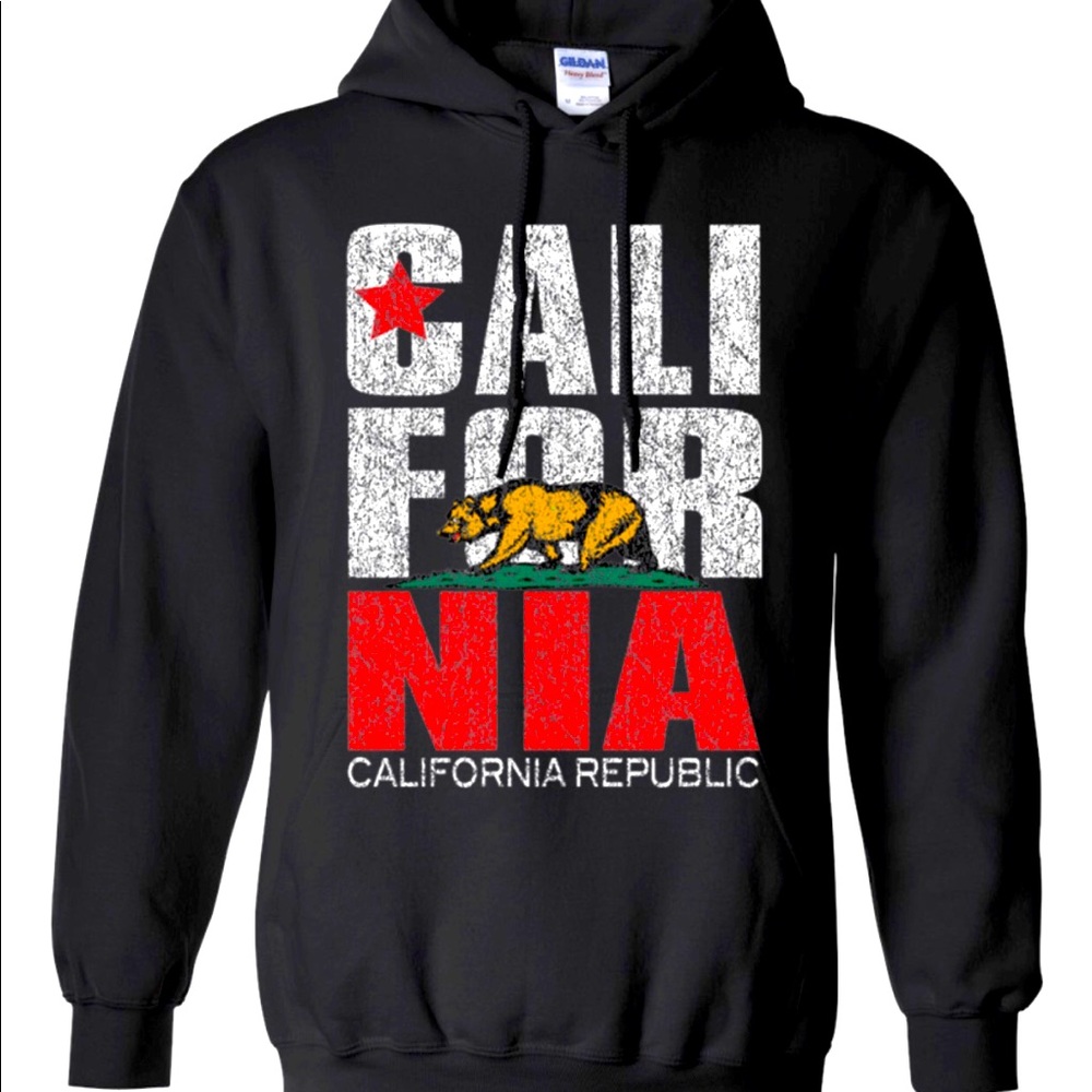 black small California hoodie